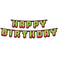 Girlanda - happy birthday - narozeniny - minecraft - 160cm - Párty doplnky