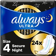 ALWAYS Ultra Secure Night s krídelkami 24 ks - Menštruačné vložky