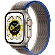 Smart hodinky Apple Watch Ultra 49 mm titánové puzdro s modro-sivým trailovým ťahom – M/L