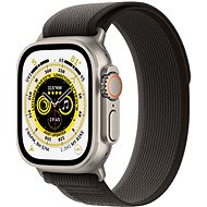 Smart hodinky Apple Watch Ultra 49 mm titánové puzdro s čierno-sivým trailovým ťahom – S/M