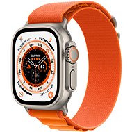 Apple Watch Ultra 49 mm titánové puzdro s oranžovým alpským ťahom – Large - Smart hodinky