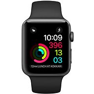 Apple Watch Series 2 42 mm Vesmírne sivý hliník s čiernym športovým remienkom