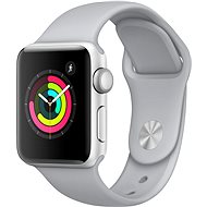 Apple Watch Series 3 38 mm GPS Strieborný hliník s hmlovo sivým športovým remienkom