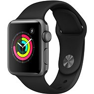 Apple Watch Series 3 38mm GPS Vesmírne sivý hliník s čiernym športovým remienkom