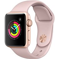 Apple Watch Series 3 38 mm GPS Zlatý hliník s pieskovo ružovým športovým remienkom