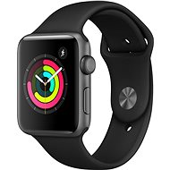 Apple Watch Series 3 42 mm GPS Vesmírne sivý hliník s čiernym športovým remienkom
