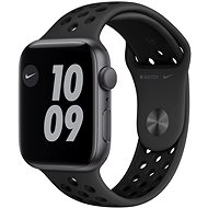 Apple Watch Nike SE 44 mm Vesmírne sivý hliník s antracitovým/čiernym športovým remienkom Nike - Smart hodinky