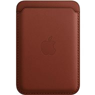 Apple iPhone Kožená peněženka s MagSafe cihlově hnědá - MagSafe peňaženka