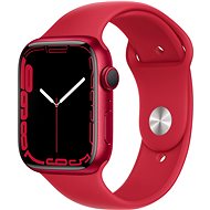 Apple Watch Series 7 45 mm Červený hliník s červeným športovým remienkom - Smart hodinky