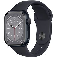 Smart hodinky Apple Watch Series 8 41 mm Tmavo atramentový hliník s tmavo atramentovým športovým remienkom