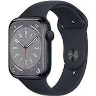 Apple Watch Series 8 45 mm Tmavo atramentový hliník s tmavo atramentovým športovým remienkom - Smart hodinky