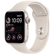 Smart hodinky Apple Watch SE (2022) 44 mm Hviezdne biely hliník s hviezdne bielym športovým remienkom