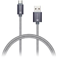 CONNECT IT Wirez Premium Metallic micro USB 1m tmavo-sivý
