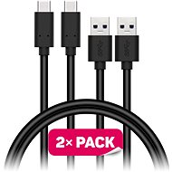 CONNECT IT Wirez USB-C 1m čierny, 2 ks