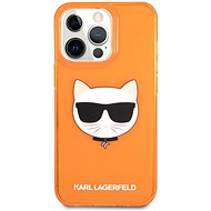 Karl Lagerfeld TPU Choupette Head Kryt na Apple iPhone 13 Pro Fluo Orange - Kryt na mobil