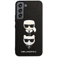 Karl Lagerfeld Saffiano K&C Heads Kryt na Samsung Galaxy S22 Black - Kryt na mobil
