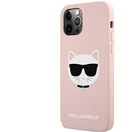 Karl Lagerfeld Choupette Head Silikónový Kryt pre Apple iPhone 12/12 Pro Light Pink - Kryt na mobil