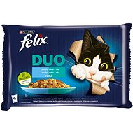 Felix Fantastic DUO treska a losos, losos a sardinky, sleď a pstruh, pstruh a makrela 4× 85 g - Kapsička pre mačky