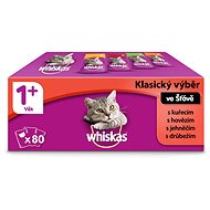 Whiskas kapsičky klasický výber v šťave pre dospelé mačky 80× 100 g - Kapsička pre mačky