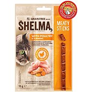 Maškrty pre mačky Shelma snack mäsové tyčinky bez obilnín, hydina 15 g