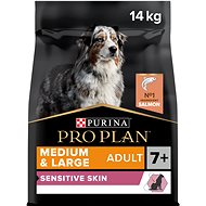 Pro Plan medium large adult 7+ optiderma losos 14 kg - Granuly pre psov