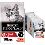 Pro Plan Cat Adult losos 10 kg + Pro Plan Cat Housecat Losos kapsička 26× 85 g
