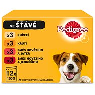 Kapsička pre psov Pedigree Adult výber v šťave 12× 100 g