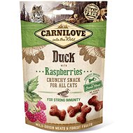 Maškrty pre mačky Carnilove cat crunchy snack duck with raspberries with fresh meat 50 g