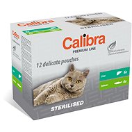 Kapsička pre mačky Calibra Cat  kapsička Premium Steril. multipack 12× 100 g