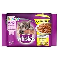 Whiskas - Kapsičky Casserole, výber hydinový v želé pre mačiatka, 4 × 85 g - Kapsička pre mačky