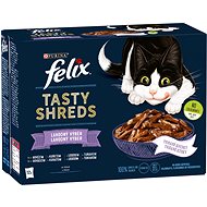 Felix Tasty Shreds výber mix v šťave 12 × 80 g - Kapsička pre mačky
