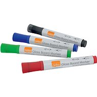 Nobo Glass Whiteboard Markers, mix farieb – balenie 4 ks - Popisovač