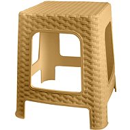 MEGAPLAST Taburet I 36 × 33 × 33 cm, polyratan, krémová - Záhradná stolička