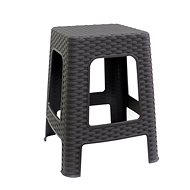 MEGAPLAST Taburet II 45 × 35,5 × 35,5 cm, polyratan, wenge - Záhradná stolička