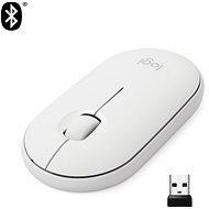 Logitech Pebble M350 Wireless Mouse, biela - Myš