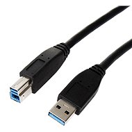 Roline USB 3.0 prepojovací 0,8 m A-B čierny - Dátový kábel