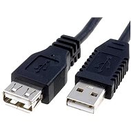 Dátový kábel OEM USB 2.0 predlžovací AA čierny, 0,3m