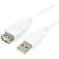 Dátový kábel OEM USB 2.0 predlžovací 1.8m AA extra tienený biely