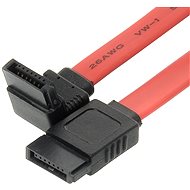 Dátový kábel ROLINE dátový k HDD SATA, 1xHDD, zahnutý, 0,5m - Datový kabel