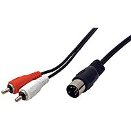 OEM Kábel audio DIN 5pin (M) -> 2× cinch, 1,5 m - Audio kábel