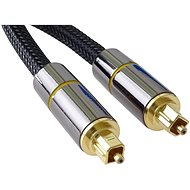 PremiumCord Optický audio kábel Toslink, OD:7 mm, Gold-metal design + Nylon 2 m