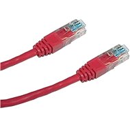 Datacom, CAT5E, UTP, 0.5m, červený - Sieťový kábel
