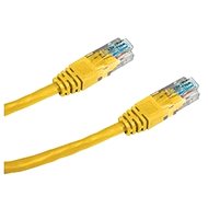 Datacom, CAT6, UTP, 0,25 m, žltý - Sieťový kábel