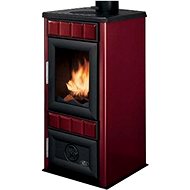Alfa Plam LARA*CV, 8 kW krbové kachle, červené, horný o 120 mm - Krbové kachle