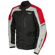 AYRTON Tonny, čierna/sivá/červená - Motorkárska bunda