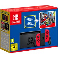 Herná konzola Nintendo Switch(red) + Super Mario Odyssey + The Super Mario Bros. Movie nálepky