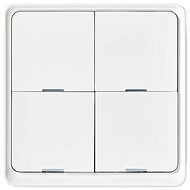 NEDIS smart nástenný vypínač / Zigbee 3.0 / nástenný držiak / štyri tlačidlá / biely - Vypínač