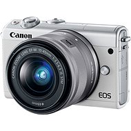 Canon EOS M100 biely + M15–45 mm strieborný