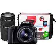 Canon EOS 200D čierny + 18–55 mm DC III + 75–300 mm DC III + Canon Starter Kit