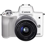 Canon EOS M50 biely + EF-M 15–45 mm IS STM